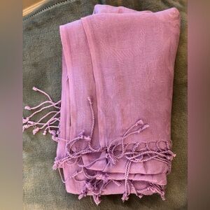 Lavender Fringed Scarf or Shawl